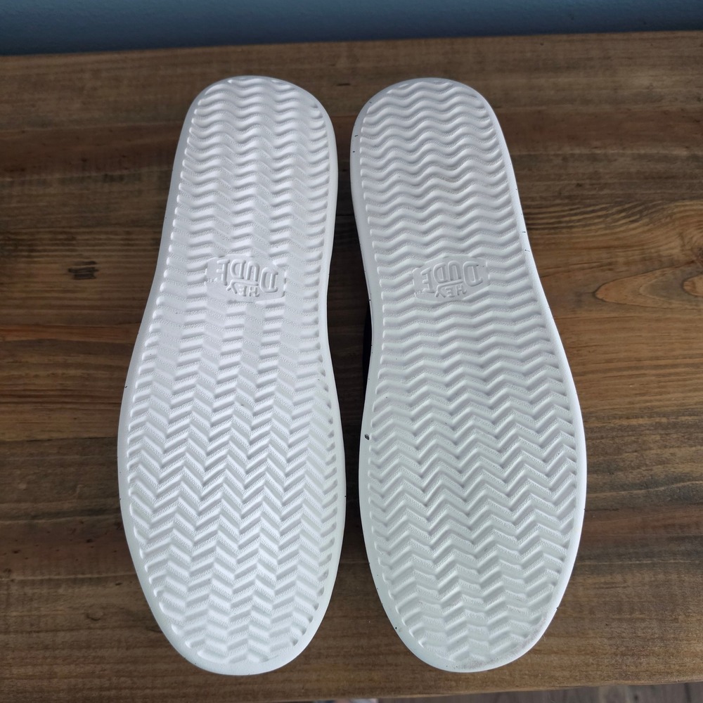 Hey Dude Mens Sunapee M Sport Mesh Slip On Sneakers Black White Speckled 14 - Picture 5 of 11
